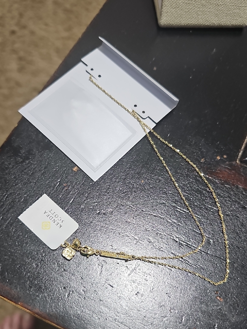 Kendra Scott Cross Pendant Necklace 14k Yellow Gold Over Brass Slider Bead 19" - Picture 7 of 7